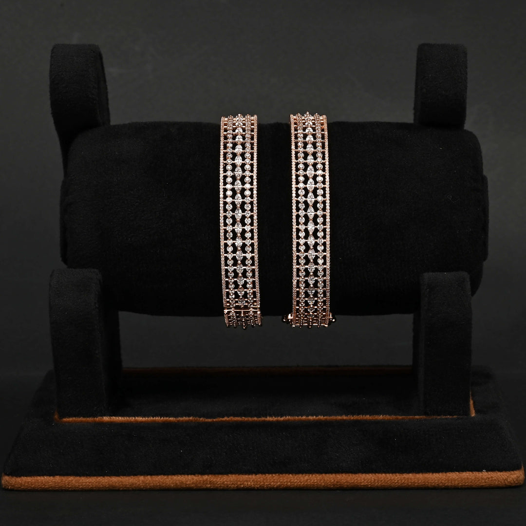 CZ Rose Gold Bangles