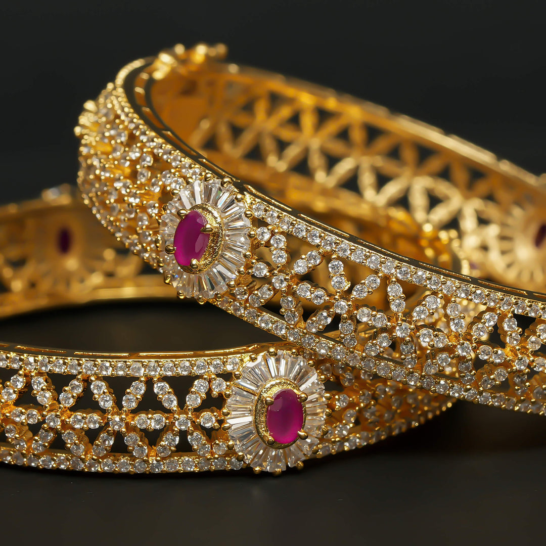 CZ Ruby Bangles