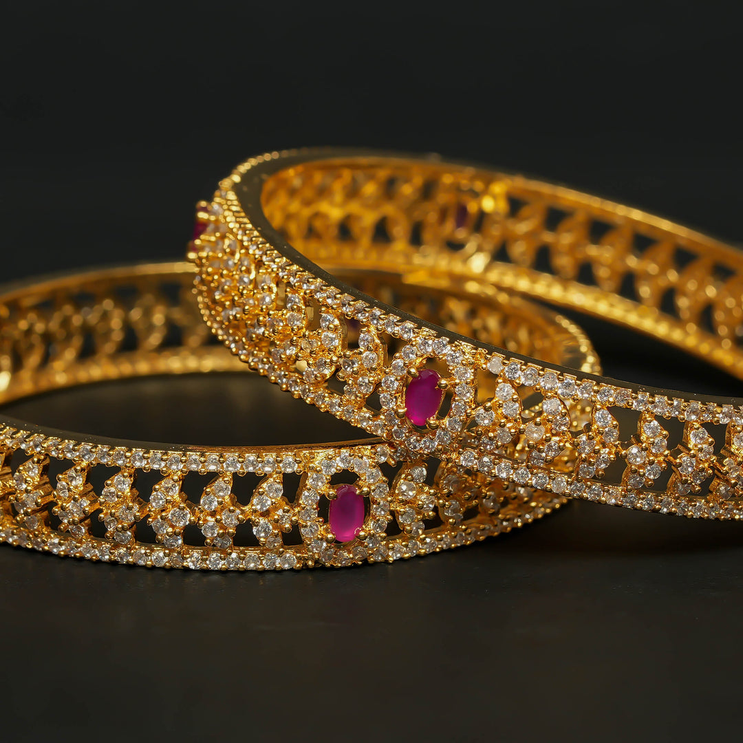 CZ Ruby Bangles