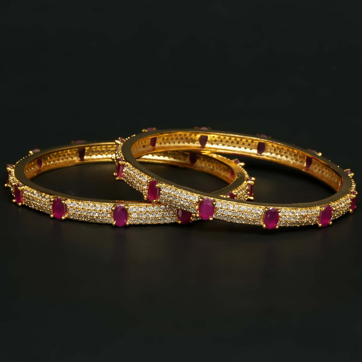 CZ Ruby Bangles