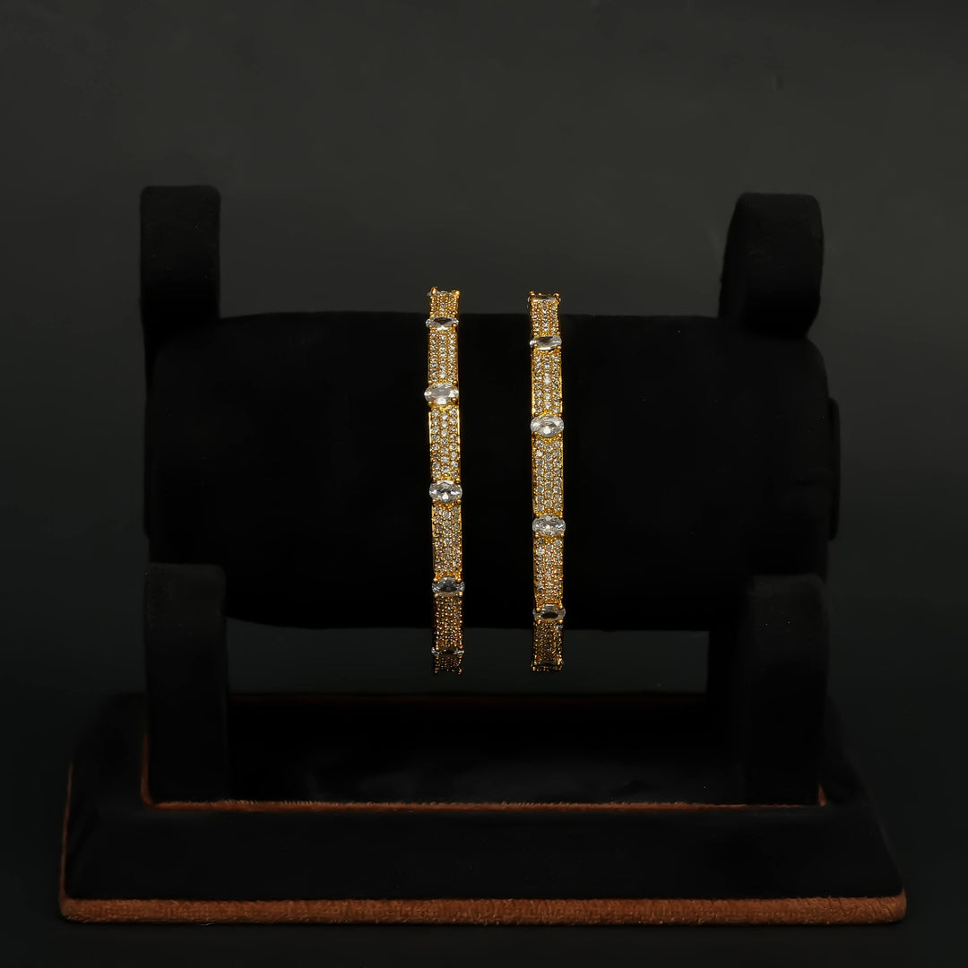 CZ Gold Finish Bangles