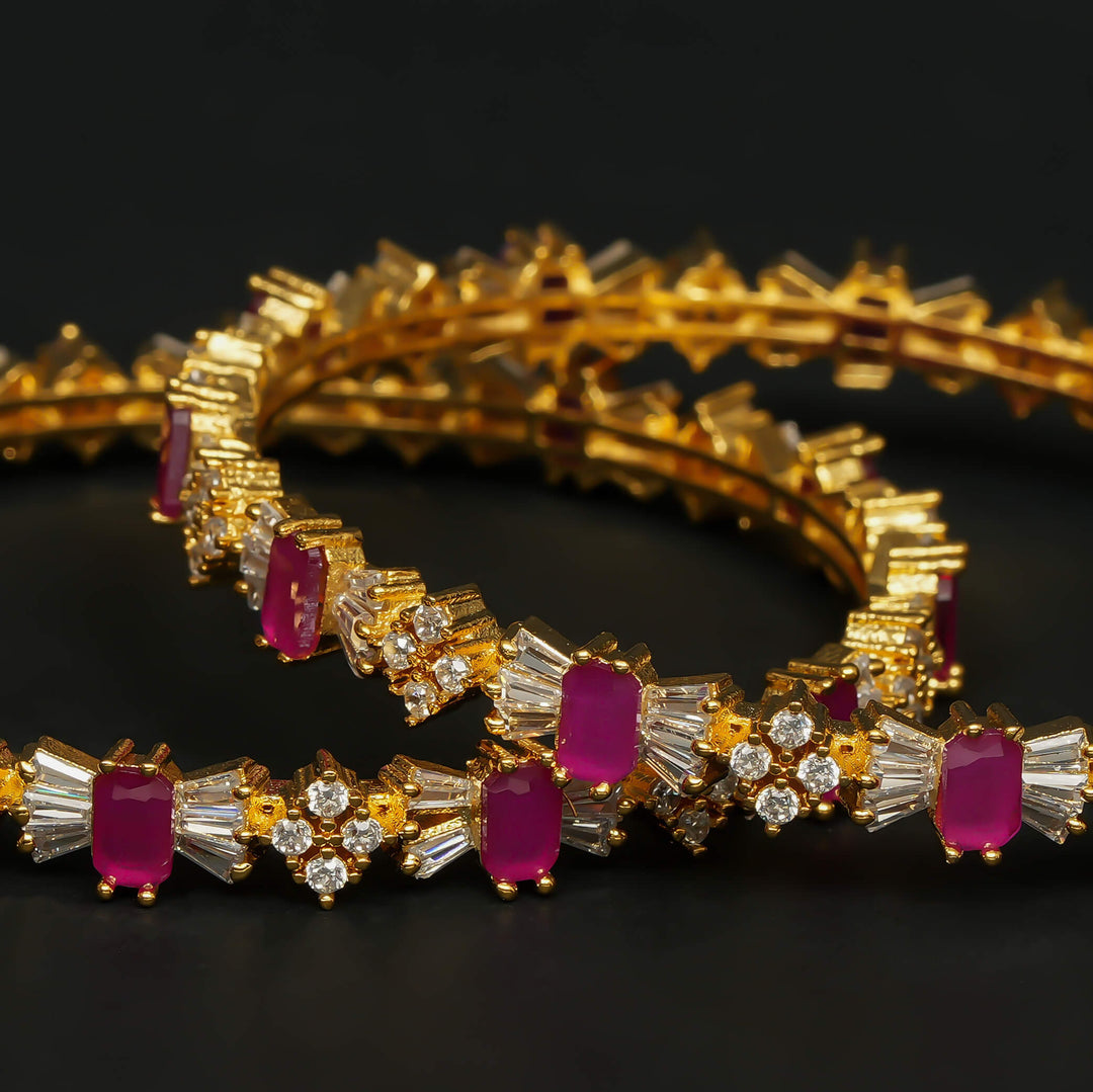 CZ Ruby Bangles