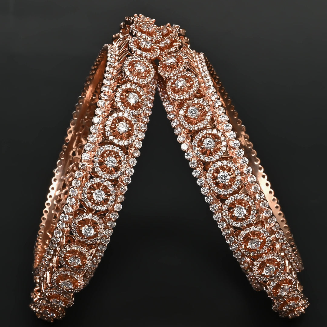 CZ Rose Gold Bangles