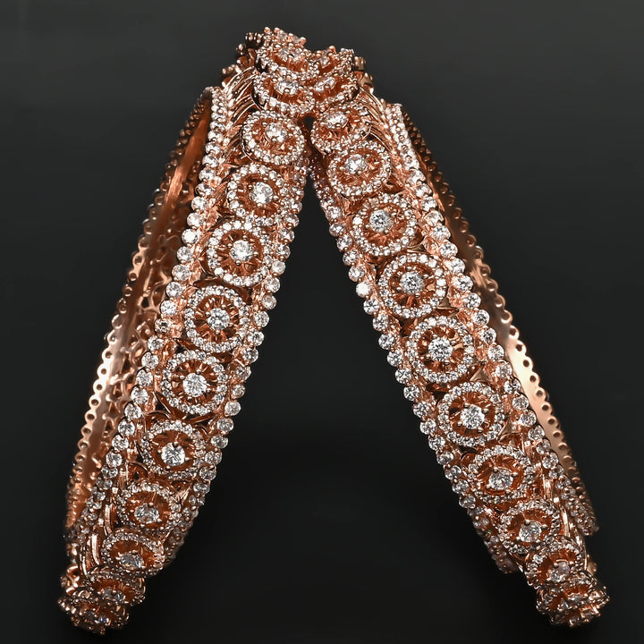 CZ Rose Gold Bangles
