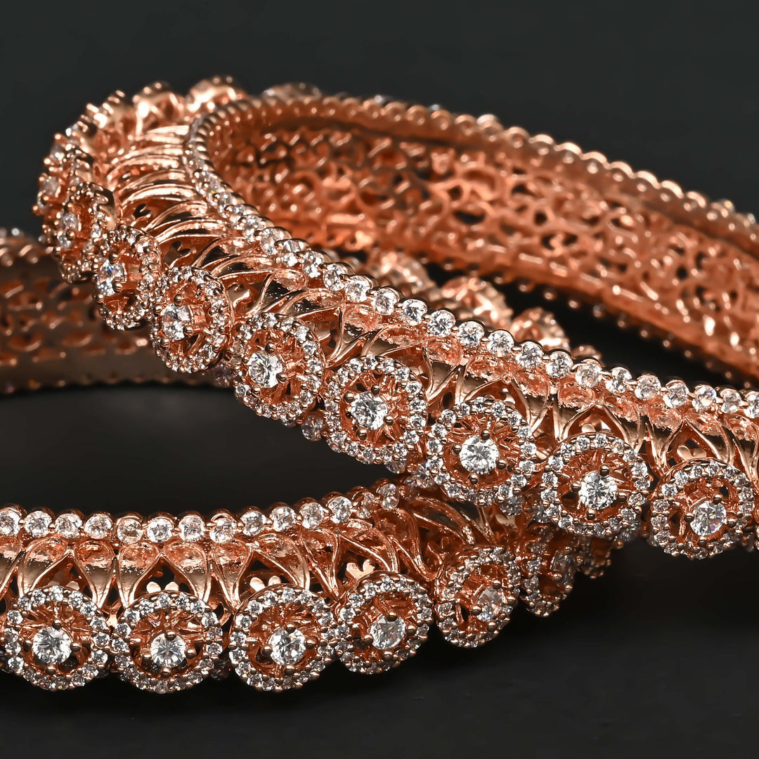 CZ Rose Gold Bangles