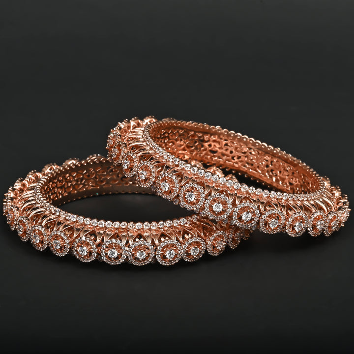 CZ Rose Gold Bangles