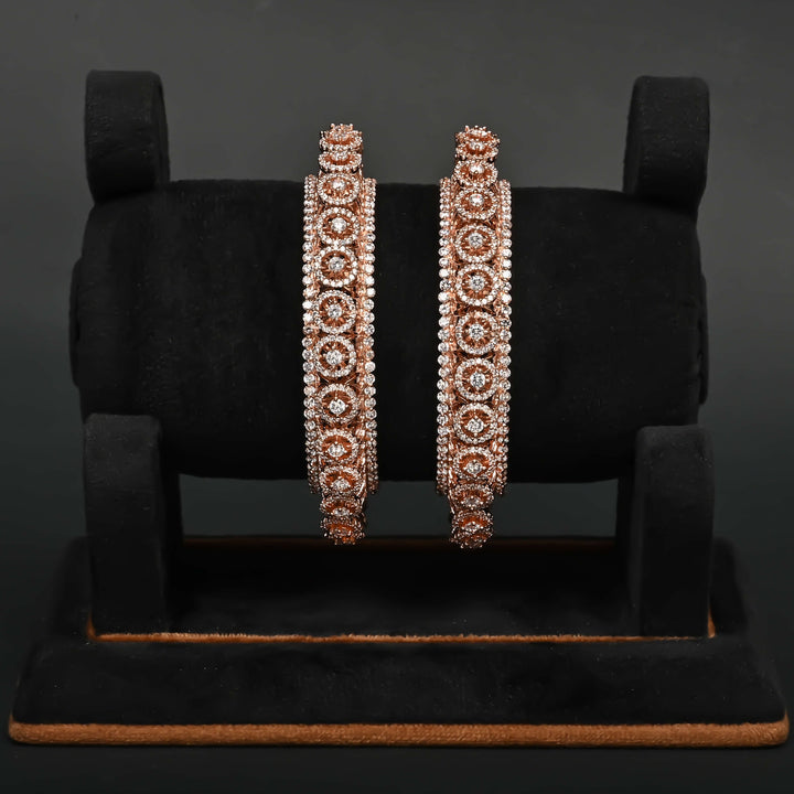 CZ Rose Gold Bangles
