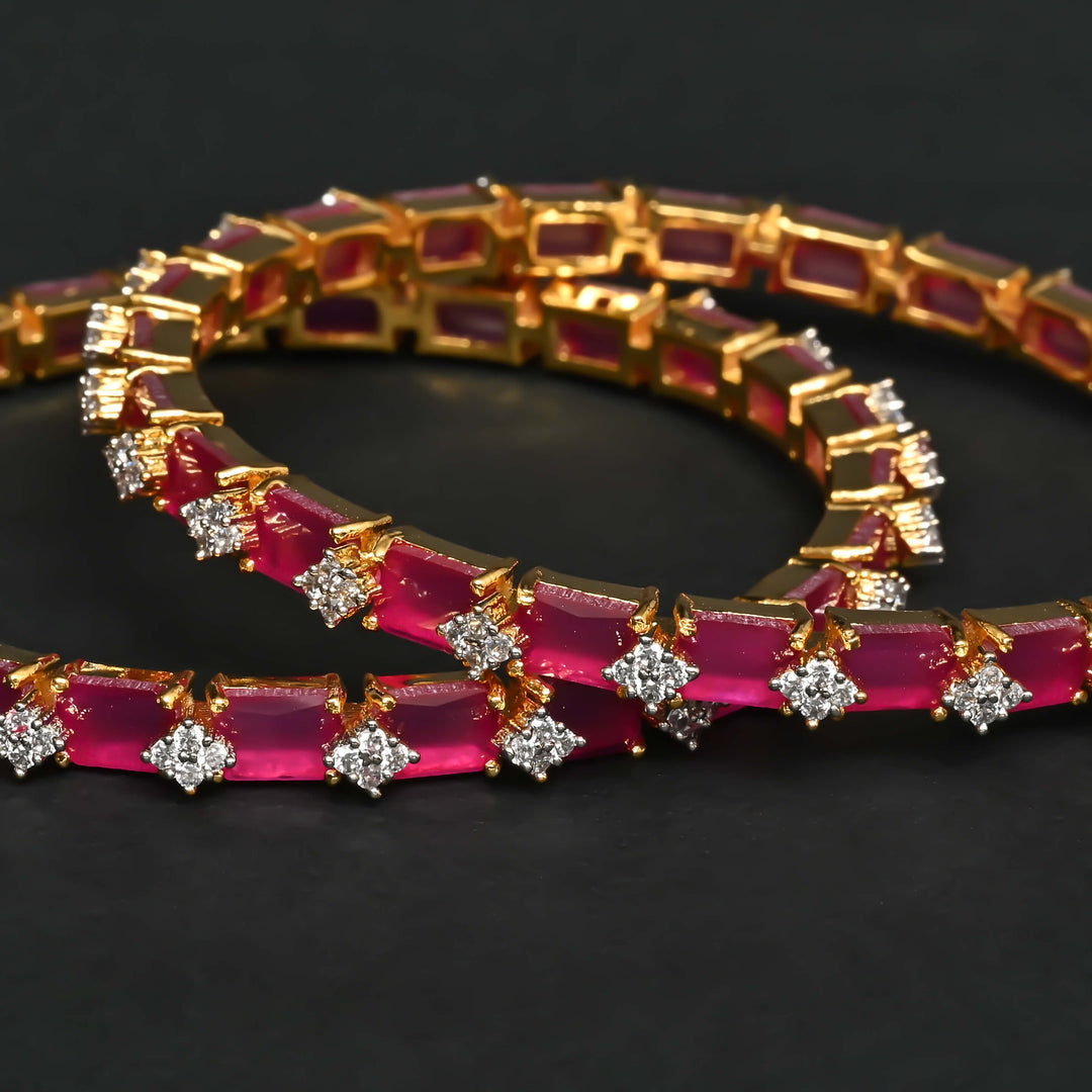 CZ Ruby Bangles