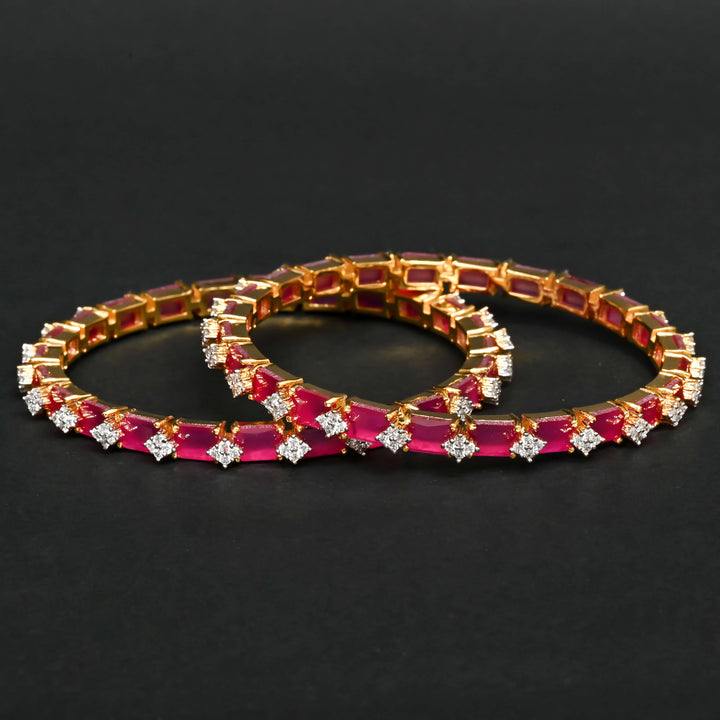 CZ Ruby Bangles