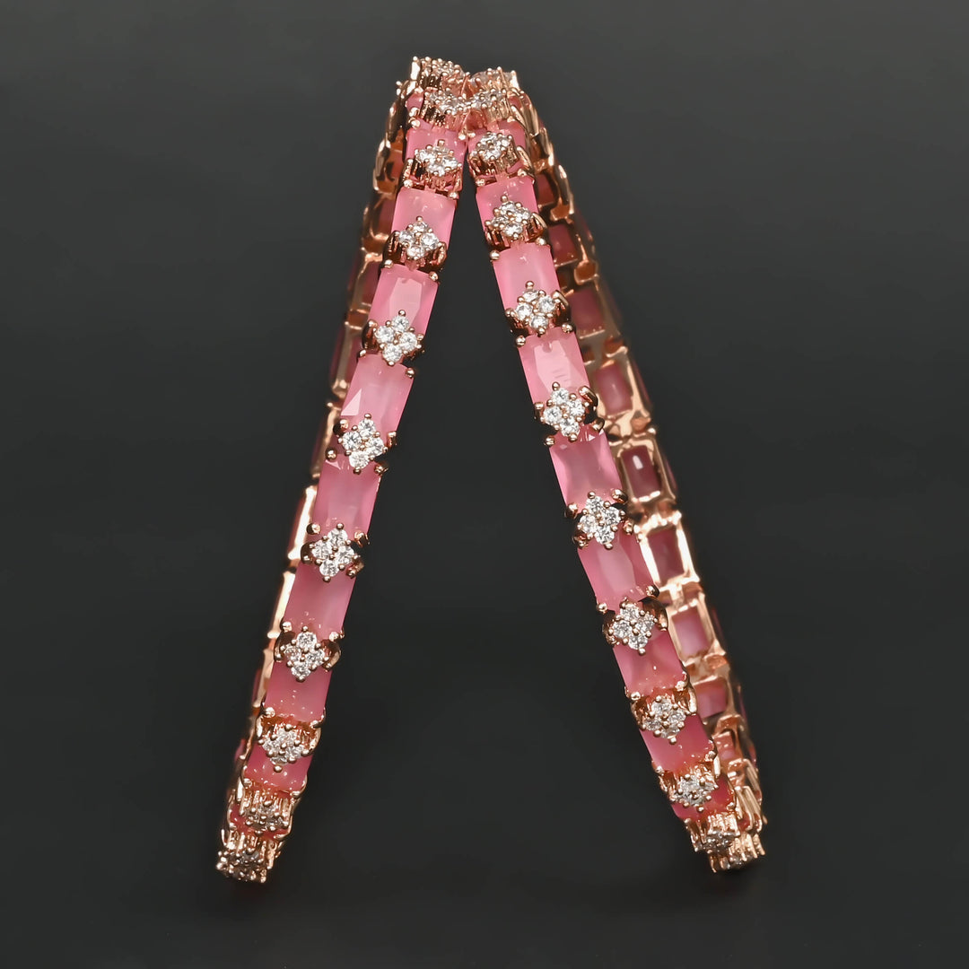 CZ Rose Gold Bangles