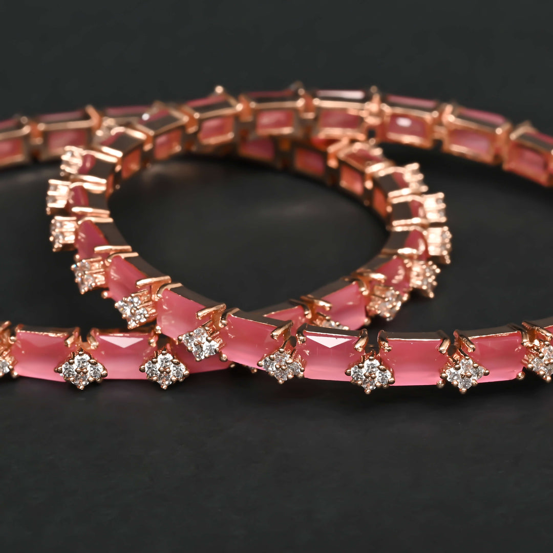 CZ Rose Gold Bangles