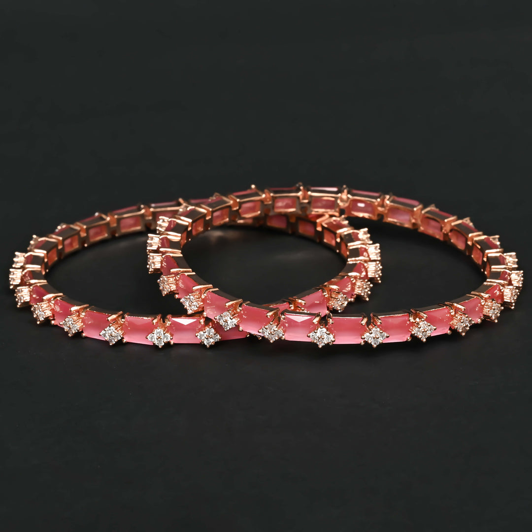 CZ Rose Gold Bangles
