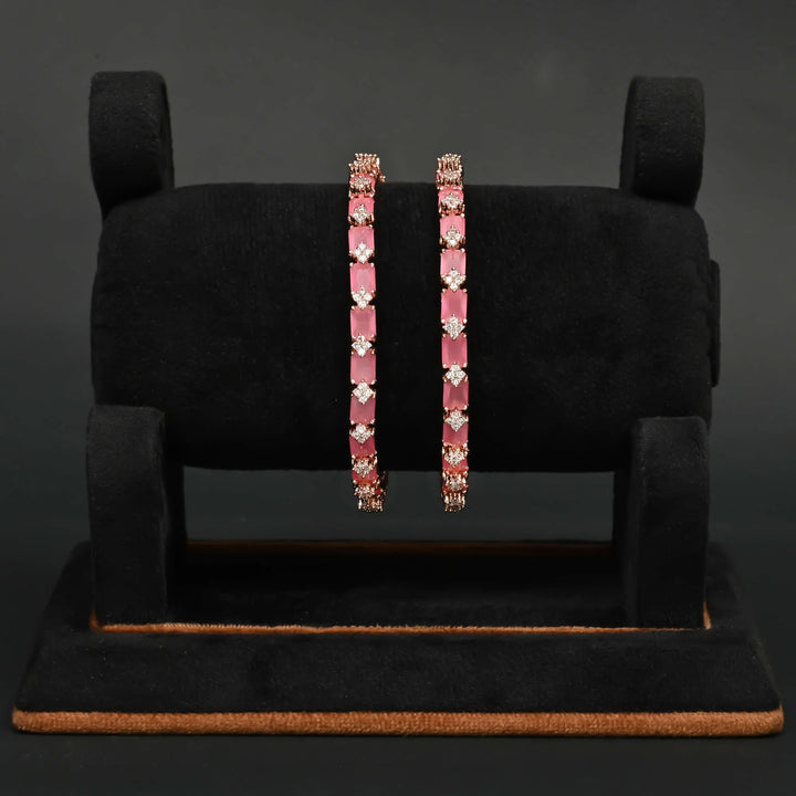 CZ Rose Gold Bangles