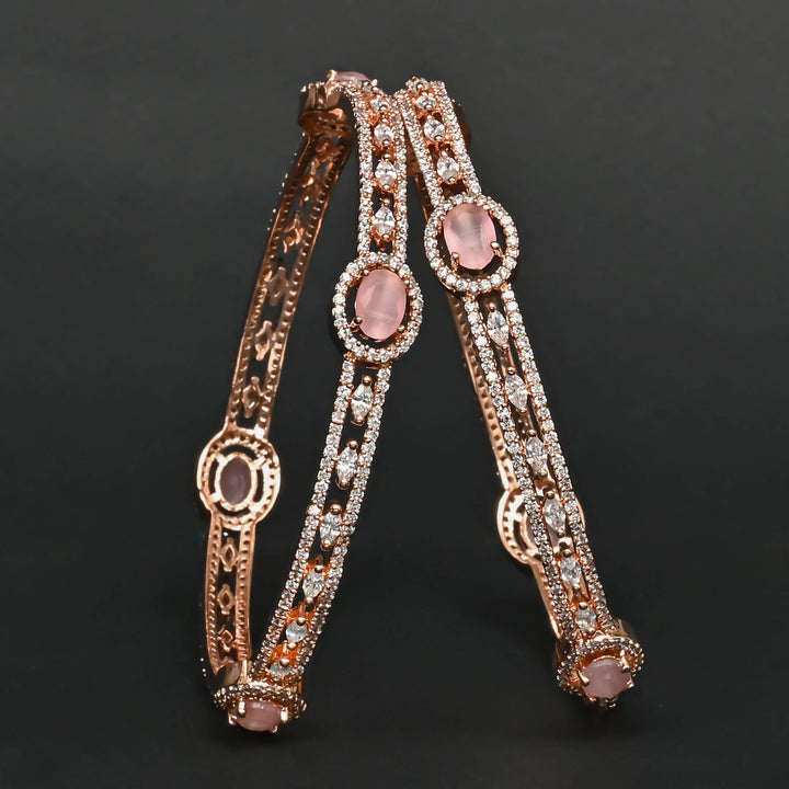 CZ Rose Gold Bangles