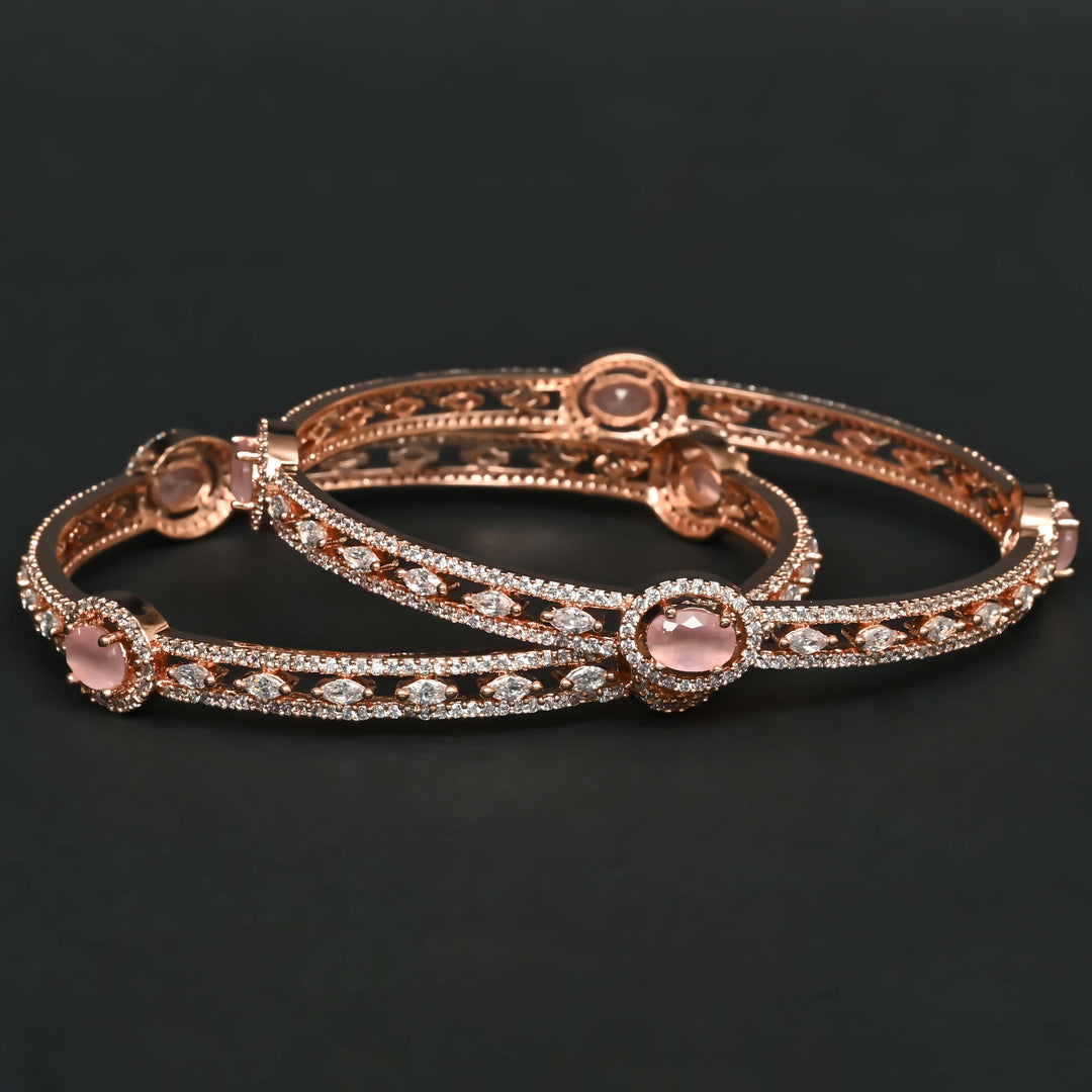 CZ Rose Gold Bangles