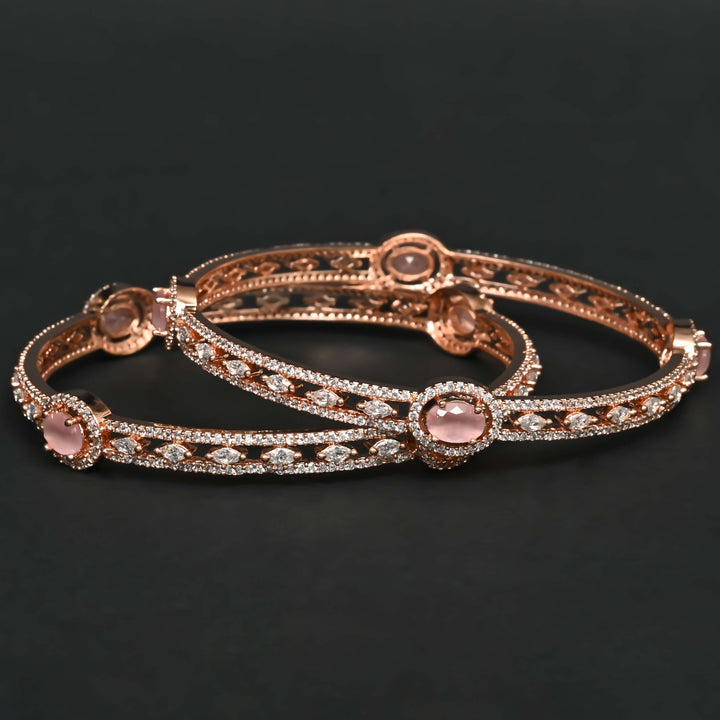 CZ Rose Gold Bangles