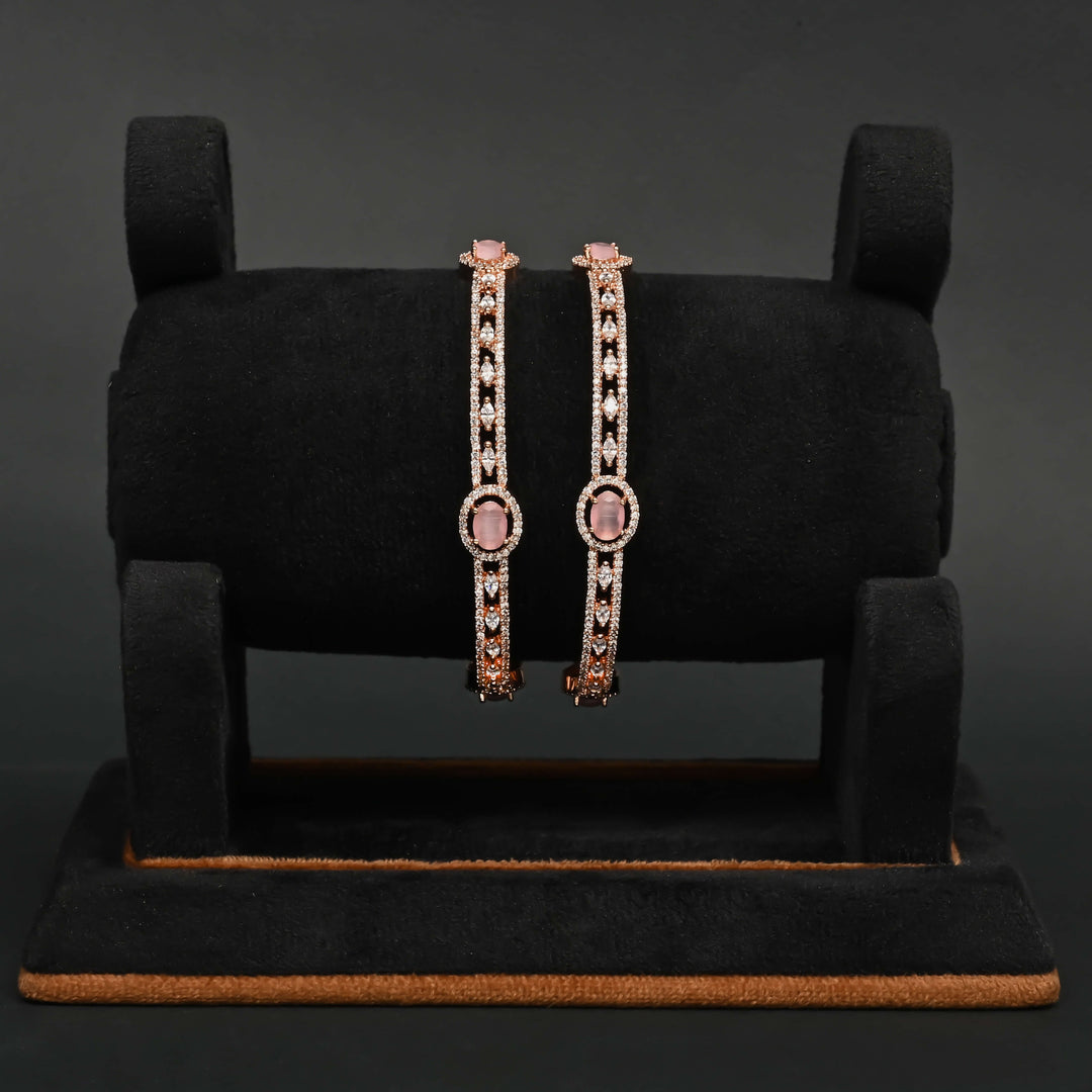 CZ Rose Gold Bangles