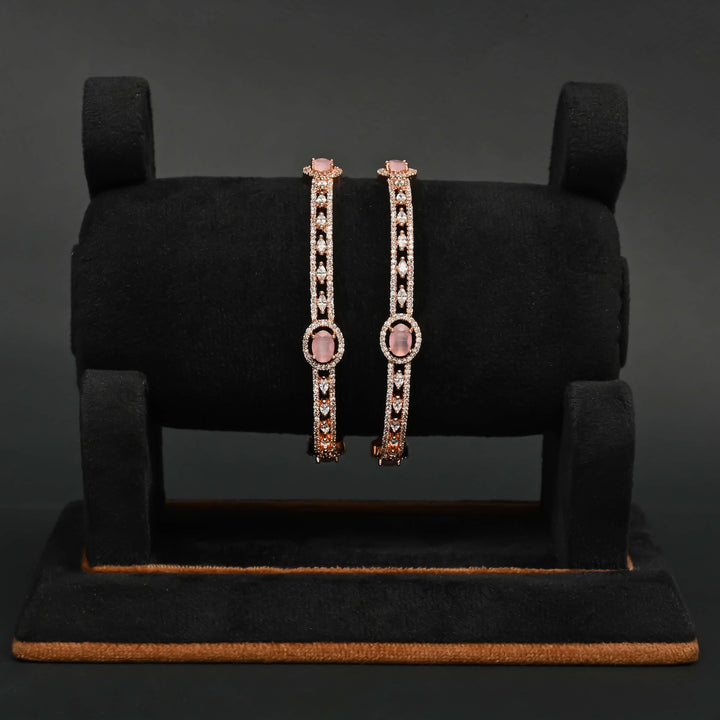 CZ Rose Gold Bangles