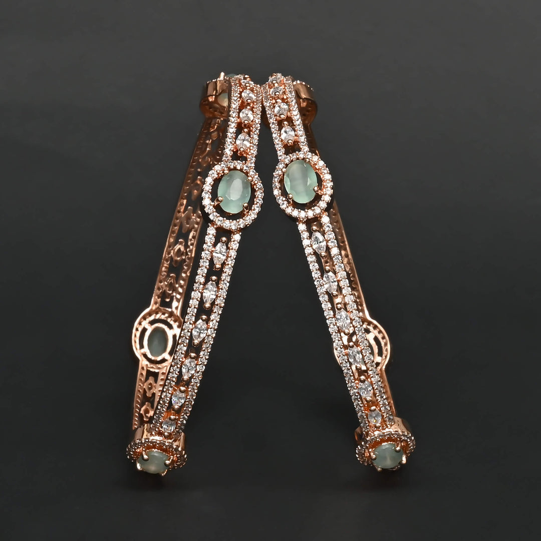 CZ Rose Gold Bangles