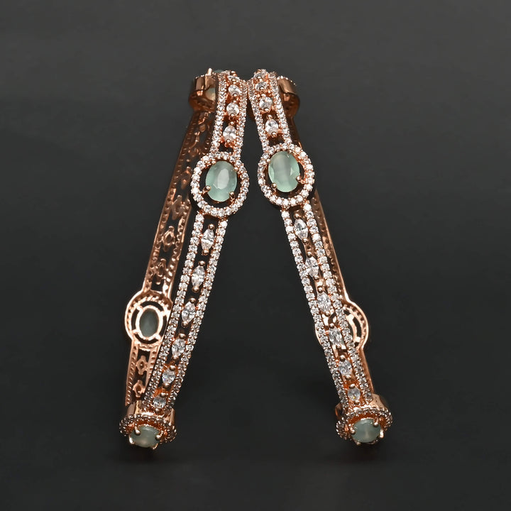 CZ Rose Gold Bangles
