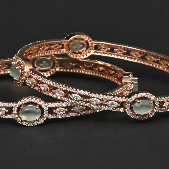 CZ Rose Gold Bangles