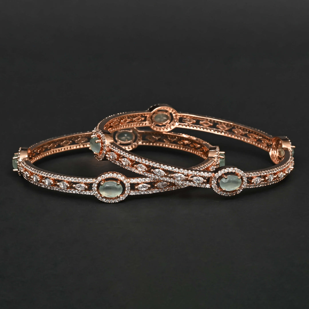 CZ Rose Gold Bangles