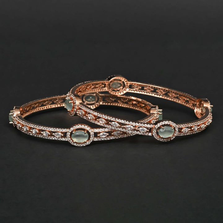 CZ Rose Gold Bangles
