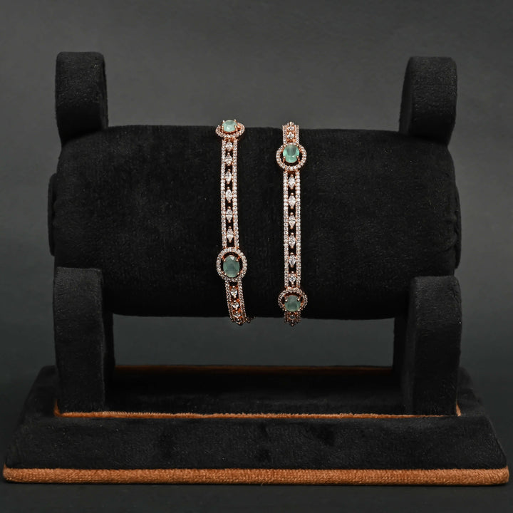 CZ Rose Gold Bangles
