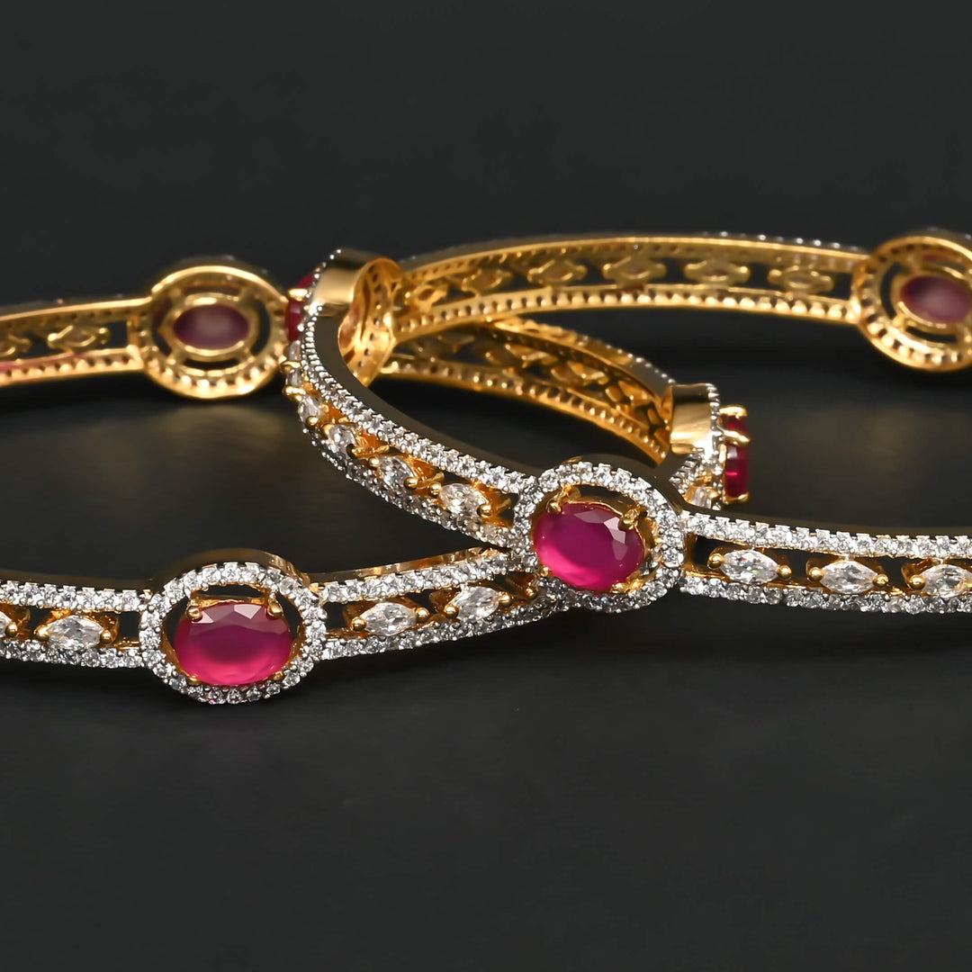 CZ Ruby Bangles