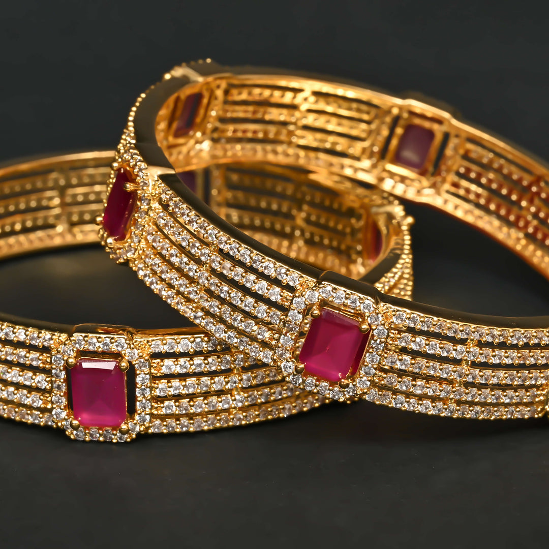 CZ Ruby Bangles