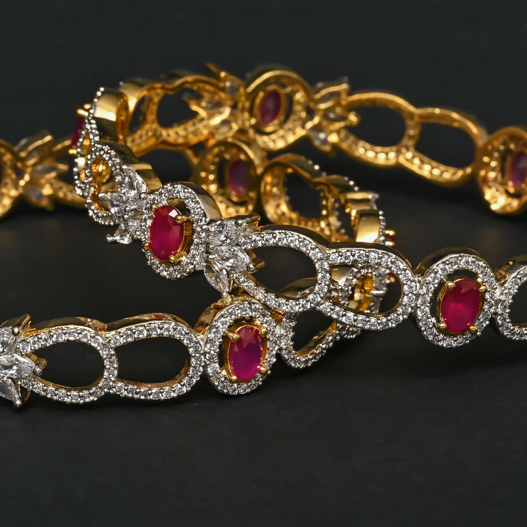 CZ Ruby Bangles