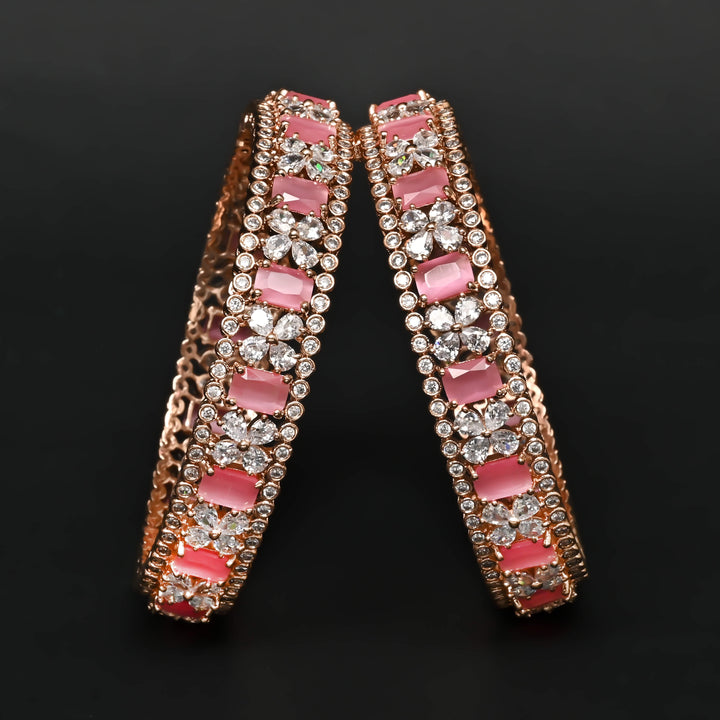 CZ Rose Gold Bangles
