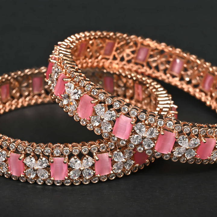 CZ Rose Gold Bangles