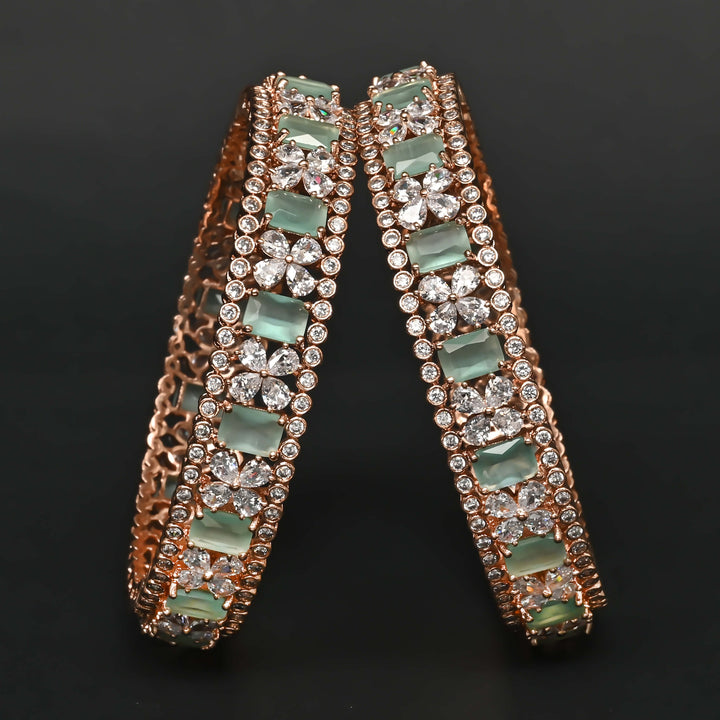 CZ Rose Gold Bangles