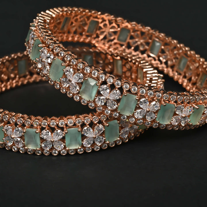 CZ Rose Gold Bangles