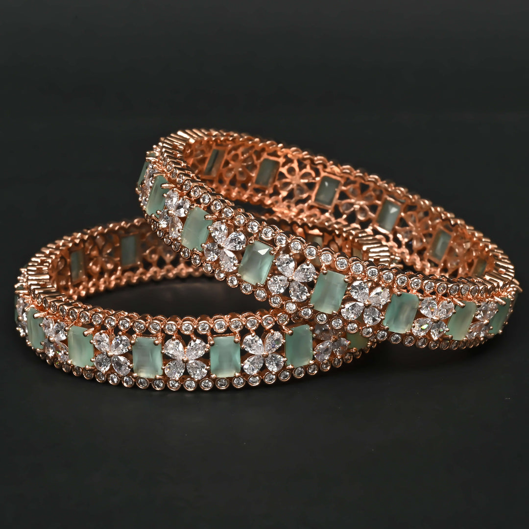 CZ Rose Gold Bangles