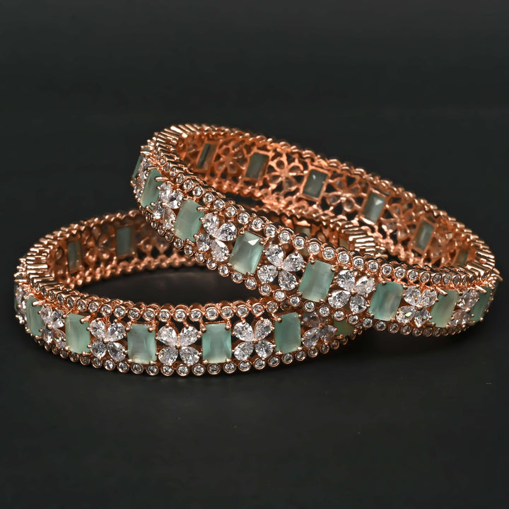 CZ Rose Gold Bangles