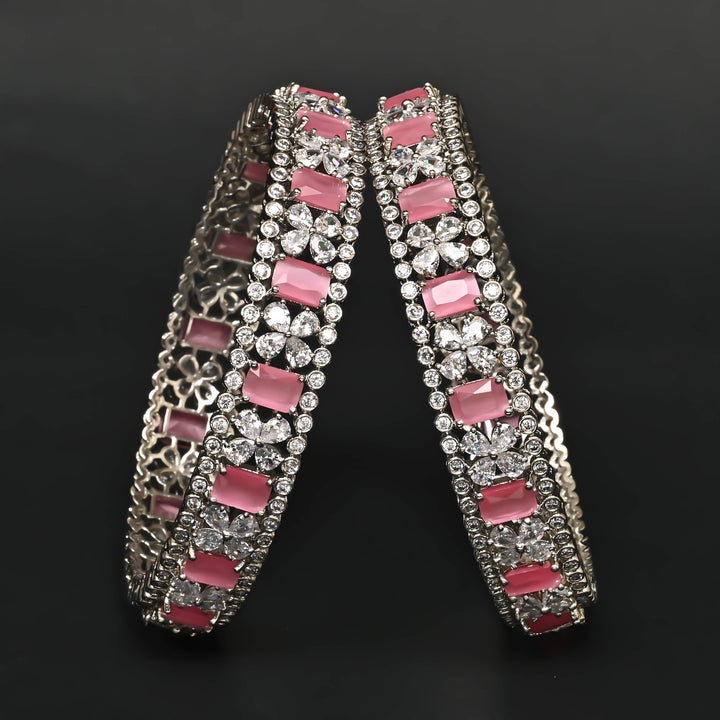 CZ White Gold Bangles