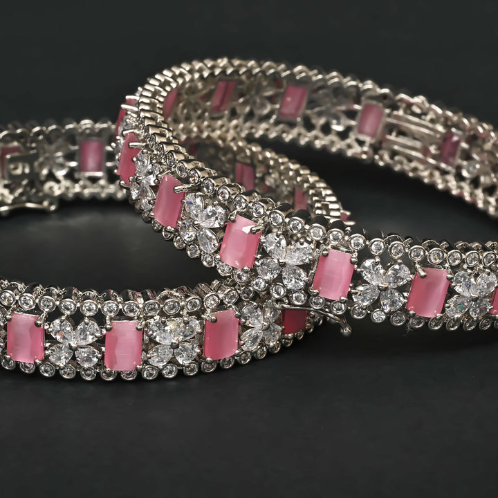 CZ White Gold Bangles