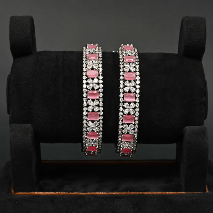 CZ White Gold Bangles