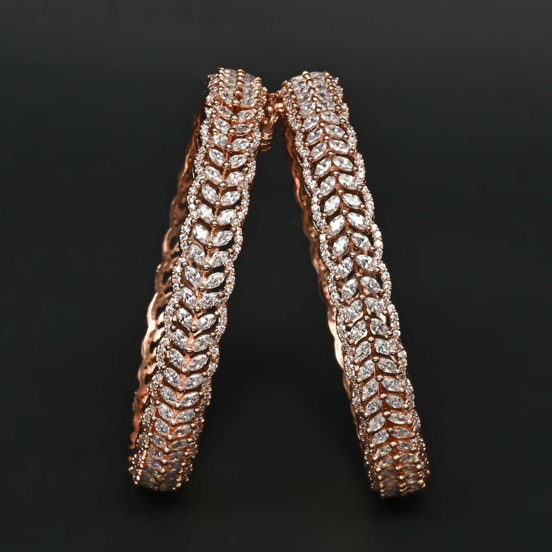 CZ Rose Gold Bangles