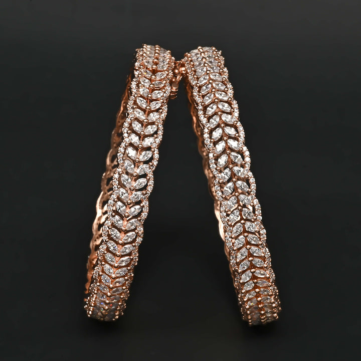 CZ Rose Gold Bangles