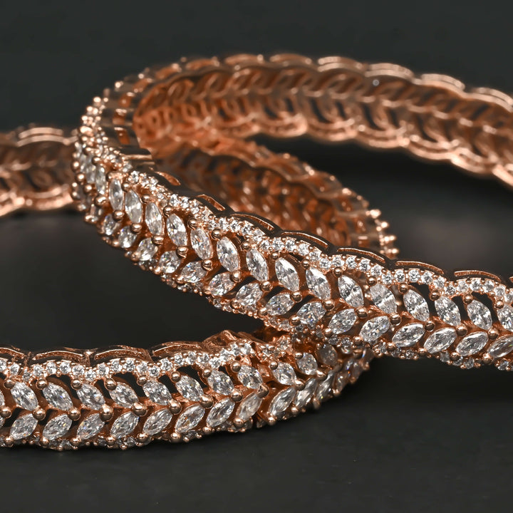 CZ Rose Gold Bangles