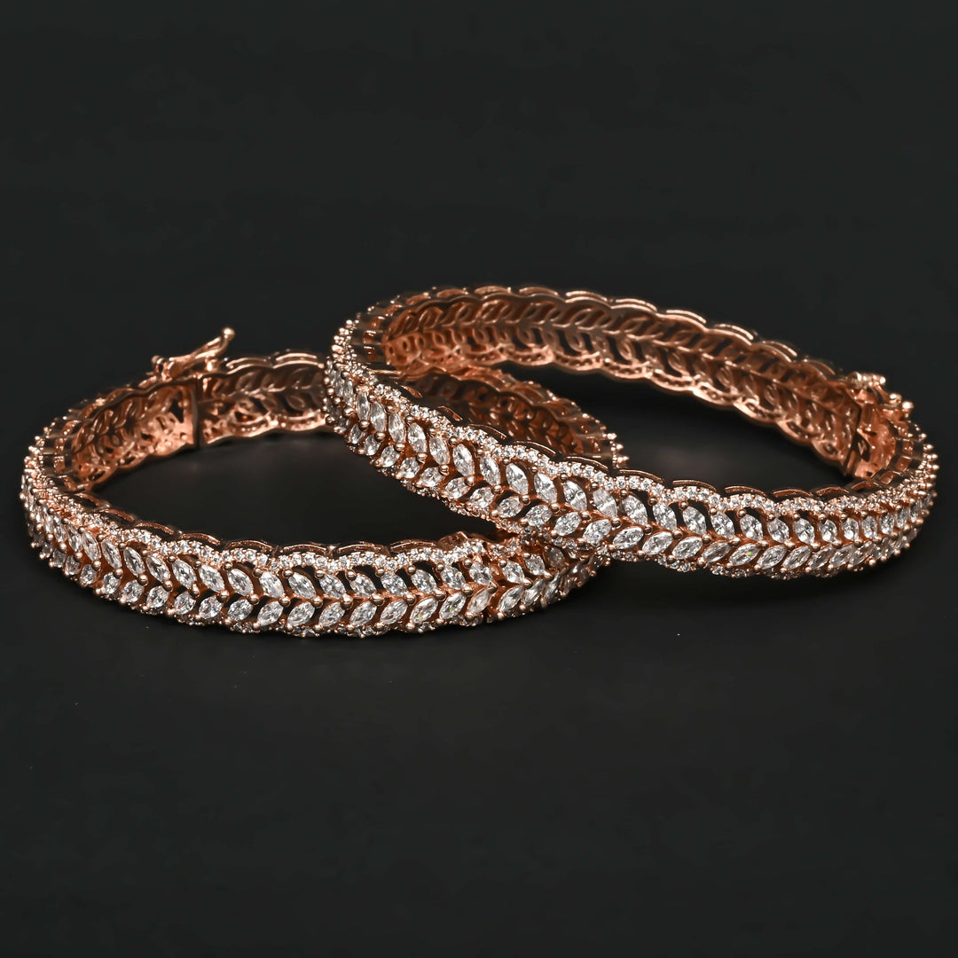 CZ Rose Gold Bangles