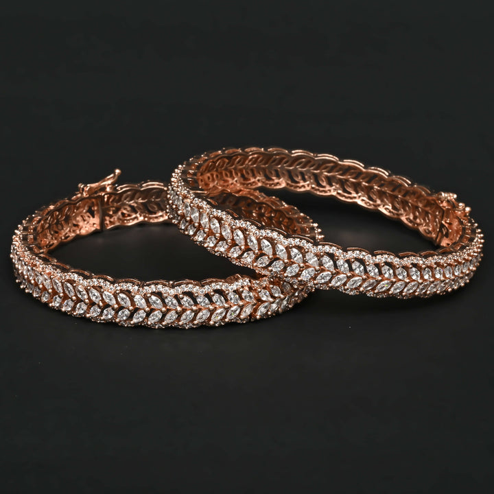CZ Rose Gold Bangles