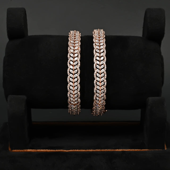 CZ Rose Gold Bangles