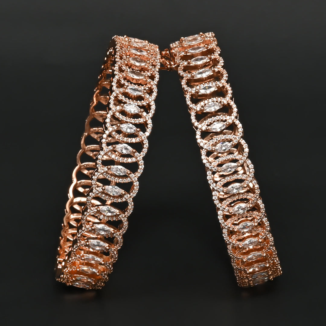 CZ Rose Gold Bangles