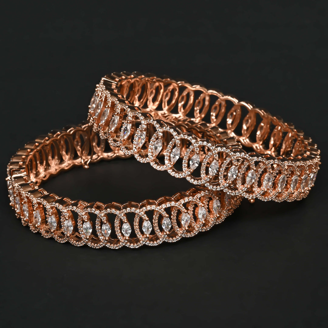 CZ Rose Gold Bangles