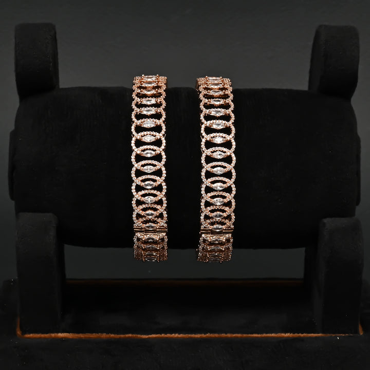 CZ Rose Gold Bangles