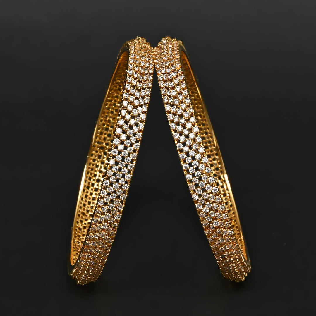CZ Gold Finish Bangles
